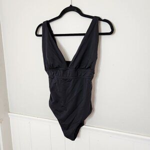 KNIX Solid Black One Piece Bathing Suit
